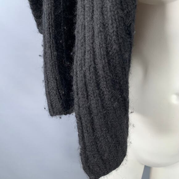 JARBO Size 0 Black Alpaca Blend Knit Shawl Collar Open Front Shrug Cardigan - Picture 4 of 7